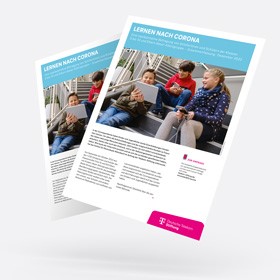 Das Bild zeigt die Titelseite der Ergebnis-Zusammenfassung der Lernstudie.