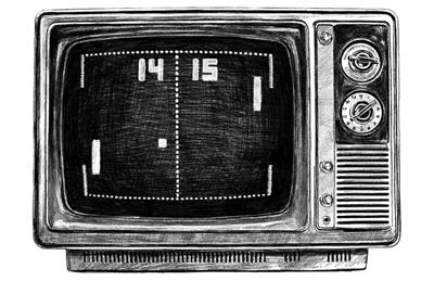 Illustration des Telespiels Pong