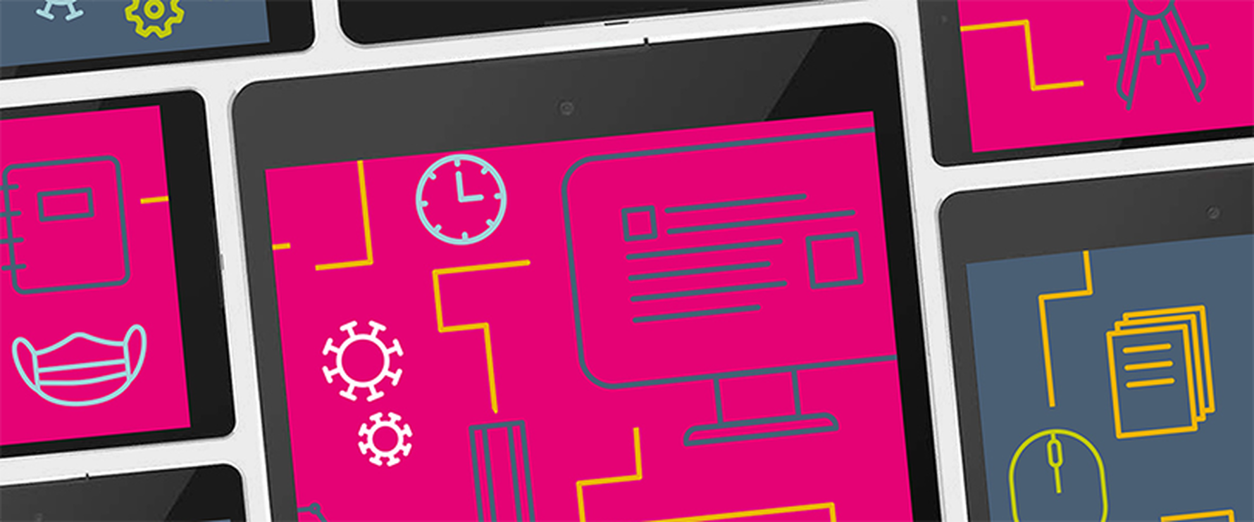 Tablets mit digitalen Inhalten