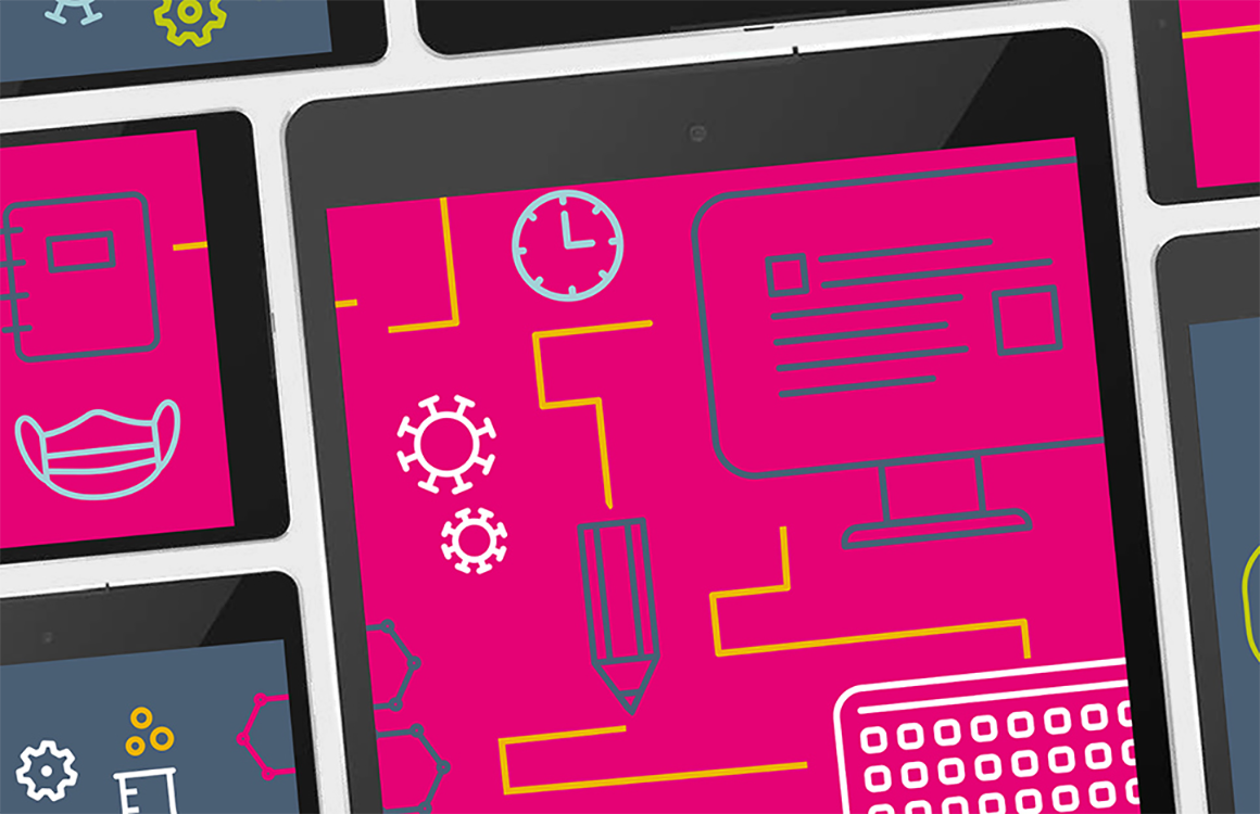 Tablets mit digitalen Inhalten