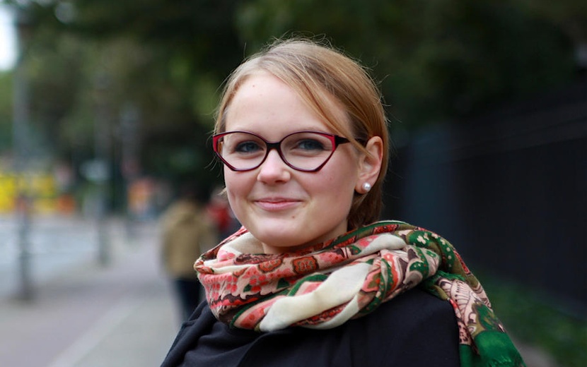 Salome Wörner 2016 bei einer Veranstaltung beim damaligen Bundespräsidenten Joachim Gauck.