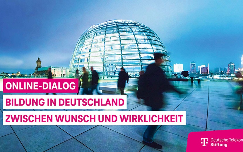 Coverbild für den Online-Dialog „Bildung in Deutschland: Zwischen Wunsch und Wirklichkeit“