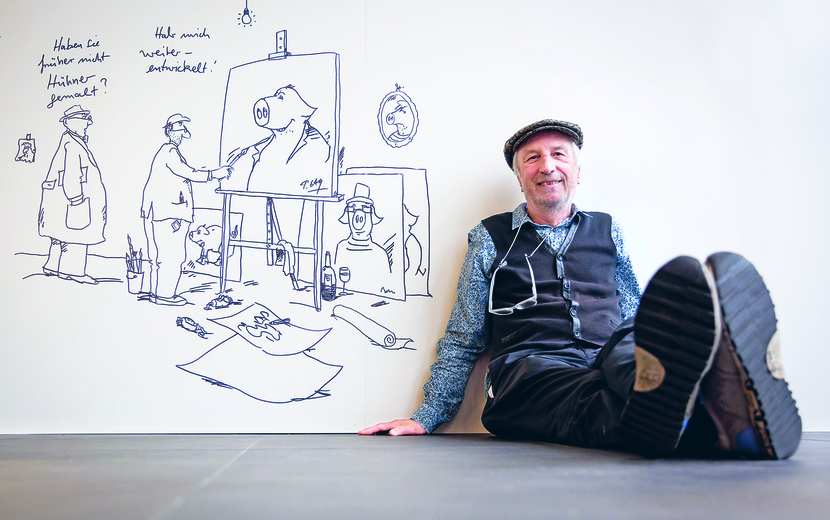 Künstler Peter Gaymann fotografiert von Baschi Bender