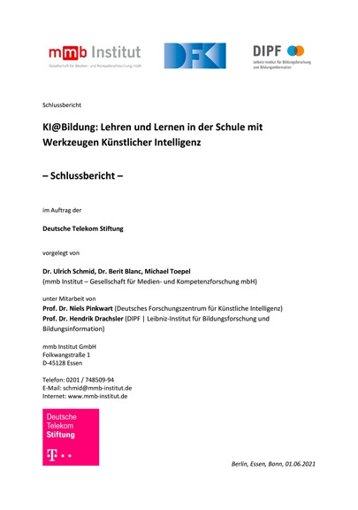 Cover Studie KI Bildung
