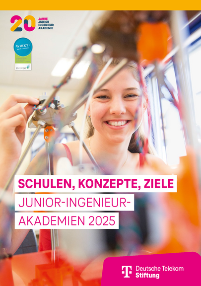 Coverbild der Publikation: Diese Publikation liefert eine Übersicht über die Schulen des Junior-Ingenieur-Akademie-Netzwerks und ihren jeweiligen Konzepten und Zielen.
